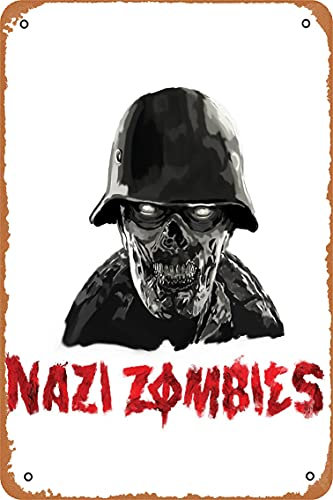 Wanddekor-Schild – WWII Nazi-Zombies-Soldaten-Poster – 20,3 x 30,5 cm, Vintage-Look, Metallschild, Bar, Männerhöhle, Kunstdekoration