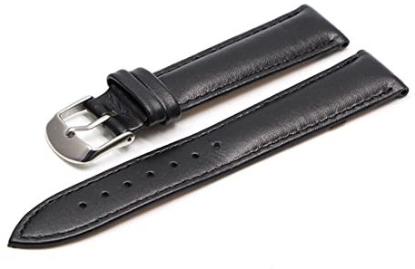Braunes Lederarmband mit Roségold-Verschluss, Armband, 18 mm, 20 mm, Uhrenarmband, 22 mm, Uhrenarmband, passend für DW-Uhr, Fitt für Daniel, Fit für Wellington-Band, Uhrenarmband (Farbe: Schwarz S,