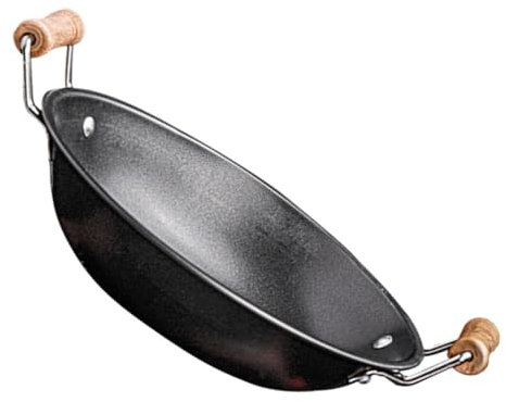 PRETYZOOM Pentola in Acciaio Inossidabile Padella Antiaderente Coperchio Incluso Doppio Manico Wok in Metallo