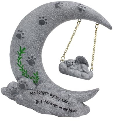 Rebellious Pierres tombales pour animaux de compagnie - Pierres commémoratives pour chiens et chats - Personnalisables avec balançoire - Pierres tombales pour chiens et chats dans la pelouse et le