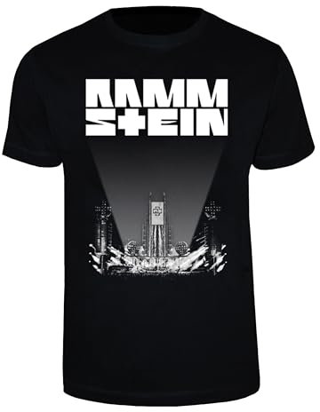 Rammstein T-Shirt Bühne schwarz, Offizielles Band Merchandise Fan Shirt mit Brustdruck - XL