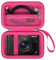 Elonbo Kameratasche für Sony RX100 VII/ RX100 VI/ RX100 V/ RX100 IV/ RX100 III Kompakt Digitalkamera, Sony Vlogging Kamera Reisetasche, Himbeere