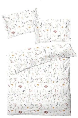 Traumschlaf Moderne Biber Bettwäsche Glennallen bunt kuschelig weich aus 100% Baumwolle mit Reißverschluss - Made in Germany 160x210 cm + 70x90 cm