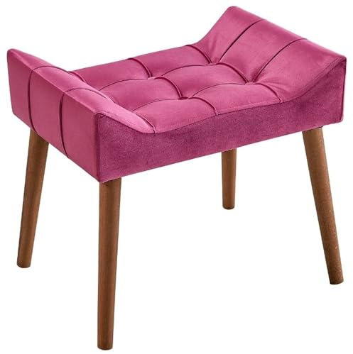 Atahome Dressing Table Stool Vanity Stool - Elegant and Comfortable Padded Makeup Dressing Table Chair for Bedroom Petunia (Pink)