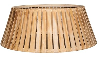 Samuel ALEXANDER 65cm Large Wooden Christmas Tree Skirt Collar Decoration