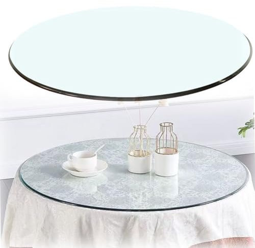 KXWOQ3ED Runde Tischplatte aus gehärtetem Glas, Transparentes Glas für Couchtisch, Esstisch Glasplatte, Garten Outdoor Küche Glasplatte(750mm(30In))