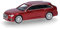 Herpa Model Car Audi A6 Avant, tango red metallic, Miniature in 1:87 Scale, Collector's Item, Made in Germany, Plastic Model