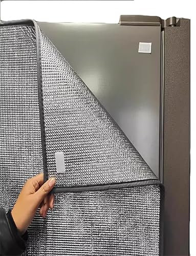 Cubierta aislante de aluminio for refrigerador, parasol universal de ahorro de energía for congelador, protección térmica resistente al calor.(50x170cm/19.7x66.9in)