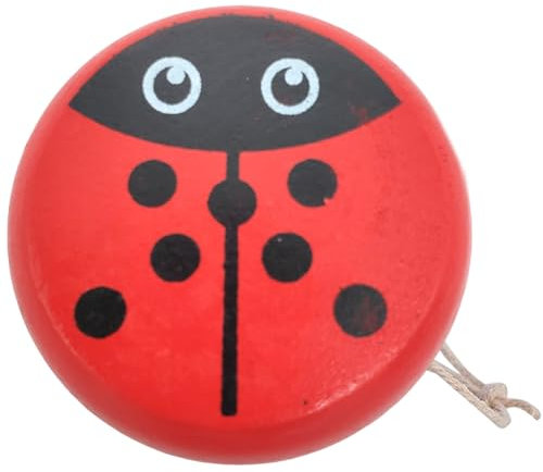 Ladybug yoyo mit String tragbares niedliches Marienkäfer Muster Holz Kinder Spielzeug pädagogischer Spaß Kleinkind für praktische Fähigkeiten und Flexibilität Entwicklung Nachdenkliches Geschenk für
