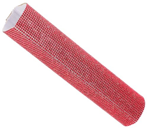 Rhinestone Red Sleeve for Microphone Handle Cover Handheld Mic | Sparkling Fabric Finish, Decorative Protective Fit, Convenient Comfortable Grip, Handheld Microphone Accessory