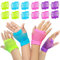 Novelty Place Fingerlose Netz-Handschuhe in Neonfarben - 12 Paare für Frauen & Mädchen, geeignet für 80er und 90er Jahre Partys, Raves & Festivals