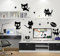 ufengke® Niedliche Schwarze Katze Maus Fußspur Wandsticker, Kinderzimmer Babyzimmer Entfernbare Wandtattoos Wandbilder
