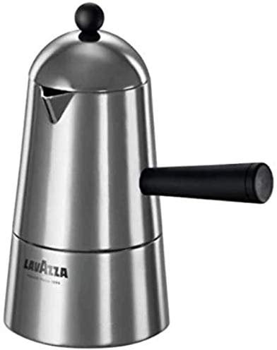 ILSA Caffettiera Espresso Carmencita Classic, Alluminio, Manico e Pomolo Neri, Capacità 20 cl, Tazze 3