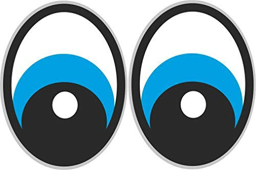 2x Augen Aufkleber für Saugroboter, Mähroboter Wischroboter Thermomix Sticker Set Roboter (blau)
