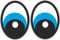 2x Augen Aufkleber für Saugroboter, Mähroboter Wischroboter Thermomix Sticker Set Roboter (blau)