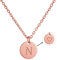 AFSTALR Damen Initialen Kette N Buchstaben Anhänger Rosegold Kette mit Herzen Geburtstagsgeschenk für Mädchen