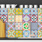 WALPLUS 24 Stück 15x15cm Classic Mediterranean Colourful Mixed 2 Wandfliesen Aufkleber Küchenrückwand Selbstklebende Fliesen Küche Bad Dekoration Fliesenfolie Fliesenabziehbilder