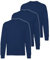 Fruit of the Loom 3er Pack Classic Set-In Sweat Herren, NEU, Farbe:Navy, Größe:XL