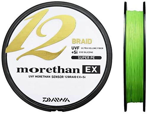 DAIWA MORETHAN 12 Braid EX+SI 300m 0 14mm 12.2/26 9lbs limettengrün Rundgeflochtene Schnur 12695-314
