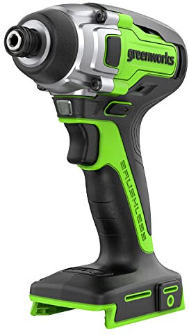 Greenworks 24V Brushless Cordless Impact Driver Kit, 2650in./lbs Torque, Variable Speed-Battery and Charger Sold Separately, Green