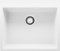 PRIMAGRAN Fregadero Cocina Blanco 58x50centímetros, Granito 1 Seno + Sifón + Enrollable Escurridor, Sobre encimera al mueble 60centímetros - Oslo