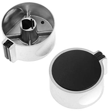 Ocobudbxw 2 Stück 8 mm Loch Metall Gasherd Drehschalter Knöpfe Universal Ersatz