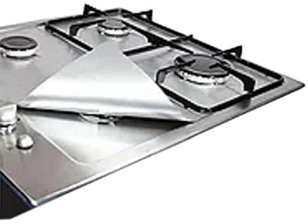 Vsorce4u 4pcs x 27 x 27cm Gas Hob Protectors - Reusable Non Stick Gas Stove Burner Cover Liner Sheet Mat