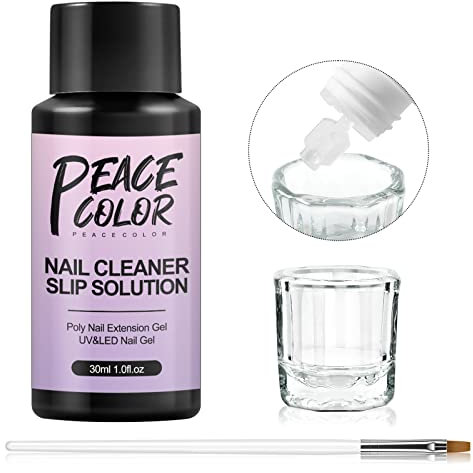 30 ML Slip Solution for Poly Extension Gel Nail Art Brush Glass Cup