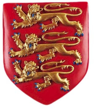 Three Lions Fridge Magnet England Shield Crest Heraldic Royal Football Resin
