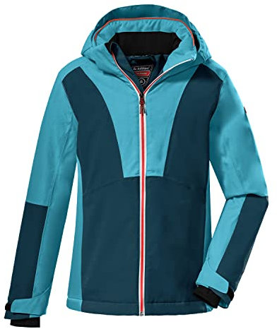 Killtec Mädchen Ksw 155 Grls Jckt Skijacke Funktionsjacke mit Kapuze und Schneefang, Türkis, 152 EU
