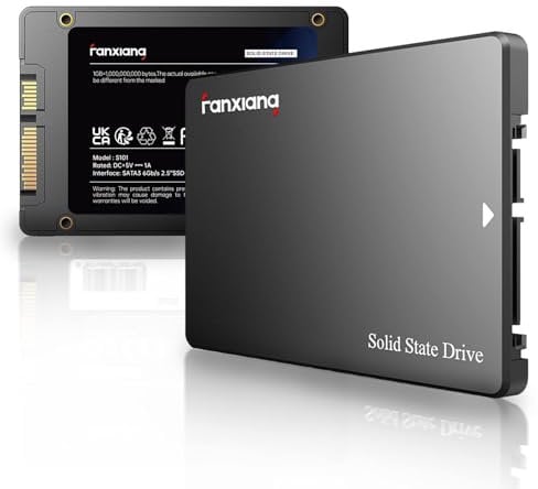 fanxiang S101 500GB SSD SATA III 6Gb/s 2.5 Read Speed Up to 550MB/s, 3D NAND SSD Internal Drive Compatible with Laptops and Desktops (Black)
