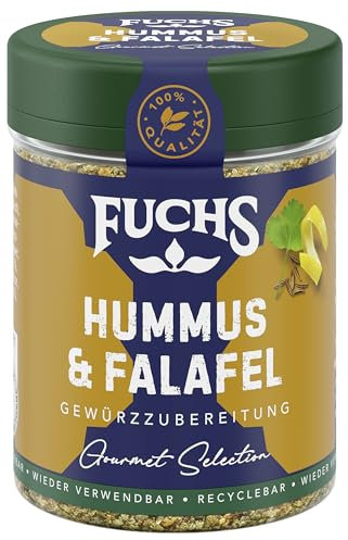Fuchs Gourmet Selection Orient – Hummus & Falafel Gewürzzubereitung, nordafrikanische Gewürzmischung, nachfüllbarer Gewürz Mix, ideal als Dip-Würzer, vegan, 70 g