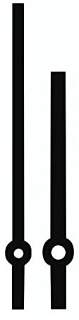 Minutenzeiger, Zeigerpaar Euronorm, Balken, Schwarz, 10 Stück, Länge: 78 mm