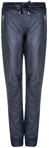 Infinity Leather Damen Echtlederhose Joggerinnen Nappa Fahren Jogginghose