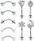 LAURITAMI Augenbrauen Piercing Banane 8mm Edelstahl 1.2mm Curved Barbell Rook Helix Tragus Cartilage Ohr Piercing