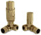 UK Radiators Polished Brass Thermostatic Radiator Valve 10mm Corner Lockshield Valve in Polished Brass Color and Polished Finish - Classy and Modern Design 1/2 x 10mm Corner Radiator Valve