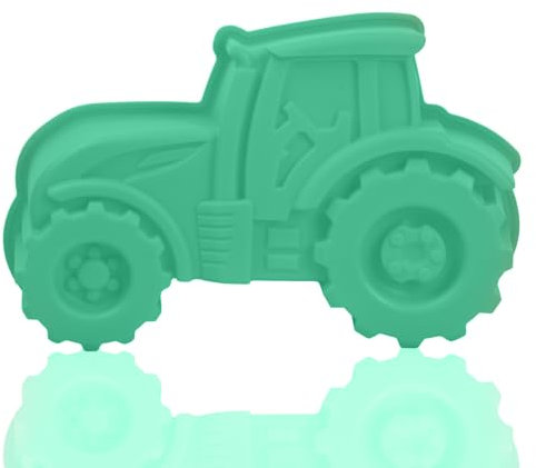 Daelesr Silikon Backform Traktor 3D, Traktor Kuchenform Groß, Kindergeburtstag Auto Form Silikonform, Silikontraktor, Silikonformen Backen für Kuchen Eiscreme Schokolade Brot (Cyan)