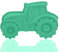 Daelesr Silikon Backform Traktor 3D, Traktor Kuchenform Groß, Kindergeburtstag Auto Form Silikonform, Silikontraktor, Silikonformen Backen für Kuchen Eiscreme Schokolade Brot (Cyan)