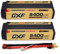 DXF 2S Lipo Battery 8400 mAh 7.6 V 140C Golden NGP HV Grahpene Hard Case Battery with 5.0 mm Ball to Deans T Connector for RC Evader BX Car Truck Truck Truggy RC Hobby (2 Pieces)