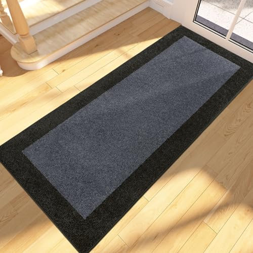 FCSDETAIL Dirt Trapper Indoor Door Mat 60 x 210 cm, Non-slip Entrance Rug, Machine Washable Inside Runner Rug for Floor, Hallway, Kitchen, Bedroom, Bathroom