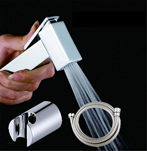 WC-Hand-Bidet-Wasserhahn, Badezimmer-Bidet-Duschbrause, Messing, 1,5 m Schlauch, Tank-Hakenhalter, Spray, tragbare Abdeckung, Toilette, B (C)
