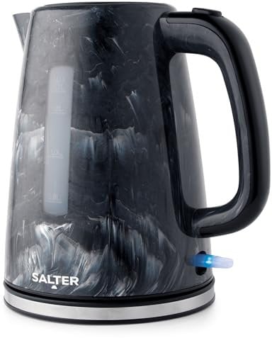 Salter EK5831BMA Marble 1.7 L Kettle – Rapid Boil, 360° Swivel Base, Removable Limescale Filter, Water Level Indicator, Unique Marble Design, Boil Dry Sensor & Auto Shut-Off, Otter Controller, 3000W