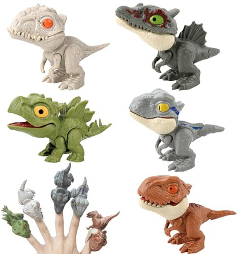 YOUYIKE 5 Stück Dinosaurier Biss Finger Spielzeug, Dinosaurier Finger Spielzeug, Kleine Dinosaurier Figuren, Interaktive Kinderpartyspielzeug für Kinder, Jungen und Mädchen