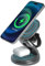 Qoosea 360°Rotating Wireless Ladegerät 3 In 1 Faltbare Wireless Ladestation Magnetische Reise Wireless Charger Kompatibel mit iPhone 15/14/13/12 Serie, für iWatch Serie, für AirPods 3/2/Pro