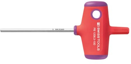 PB SWISS TOOLS Schraubendreher für Innen-Sechskant, mit Quergriff, Sechskant: 3mm