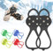 Universelle rutschfeste Greifer-Spikes, Spikes für Schuhe Winter, Schneeketten für Schuhe, Schuhspikes Schnee und EIS, zum Wandern, Bergsteigen, Spazierengehen (Schwarz, Erwachsener)