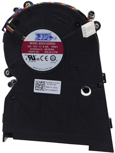 65W CPU Cooling Heatsink Fan KGWT4 0KGWT4 Replacement for Dell Optiplex 7090 7070 7080 5070 5060 3060 Precision 3430 3431 SFF, Black, 3CWF9