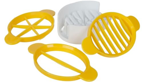 Coupe-œufs 3 en 1 - Coupe-œufs - Coupe-œufs - Trancheuse à œufs - Trancheuse à œufs - Trancheuse de demi-tranches - Fleur coupée