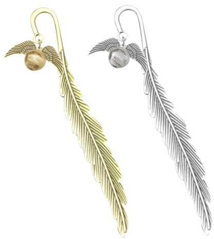 WBZOWRB 2 Stück Lesezeichen Kinder, Lesezeichen Metall, Der Goldene Schnatz Lesezeichen Aus Metall, Geschenk Für Leseratten Für Schüler, Junge, Mädchen, Buchliebhaber, Kindergeburtstag Mitgebsel