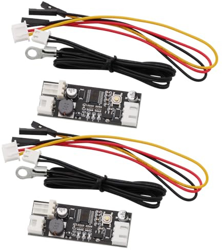 Heevhas DC 12V PWM 2-3 Draht Lüfter Temperaturregelung Geschwindigkeitsregler Rauschunterdrückungsmodul Computer Fan temperature control module (2 Stück)
